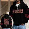 San Francisco 49ers Niner Gang Hoodie - 80 Years Anniversary Waffle Knit Zip Sweatshirt
