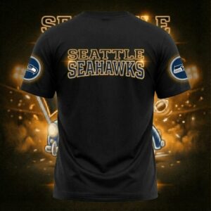 Seattle Seahawks Snoopy Champions T-Shirt - NFL Peanuts Cartoon Graphic Fan Tee