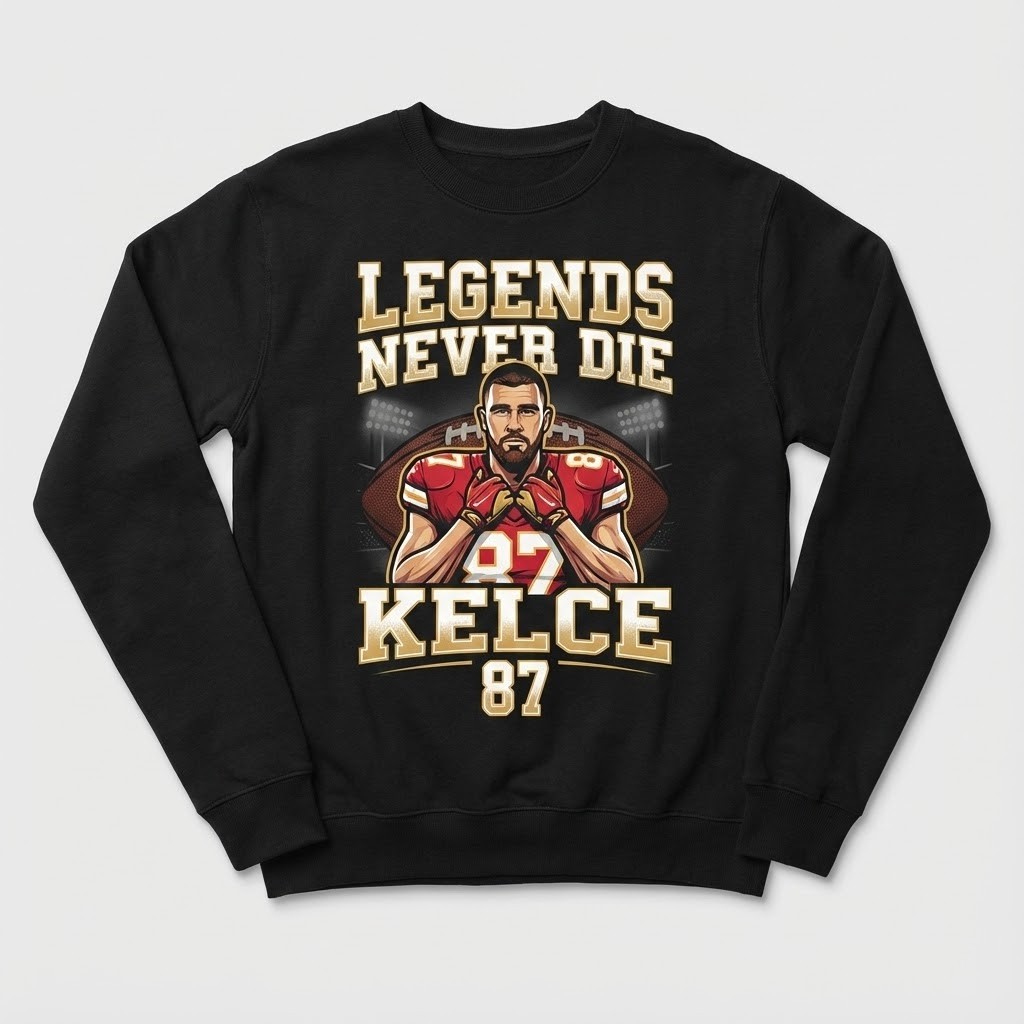 Travis Kelce Legends Never Die Sweatshirt - Kansas City Chiefs Fan