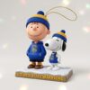 Golden State Warriors Snoopy Charlie Brown Ornament Winter Holiday