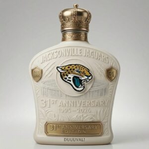 Jacksonville Jaguars Commemorative Liquor Bottle 31st Anniversary