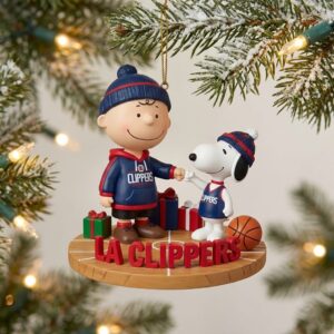 Los Angeles Clippers Snoopy Ornament Fist Bump