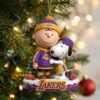 Los Angeles Lakers Snoopy Charlie Brown Ornament Christmas Tree Decor