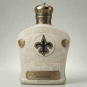 New Orleans Saints Whiskey Decanter 59th Anniversary