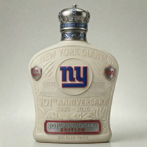 New York Giants Crown Decanter 101st Anniversary