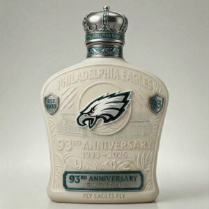 Philadelphia Eagles Liquor Decanter 93rd Anniversary Edition