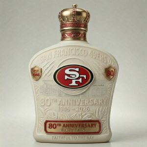 San Francisco 49ers Liquor Bottle 80th Anniversary