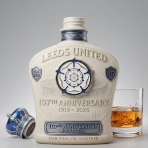 Leeds United 107th Anniversary whiskey decanter