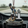 Virginia Cavaliers 2025 Gator Bowl Champions Ornament - NCAA Football Mascot Car Dashboard Figurine