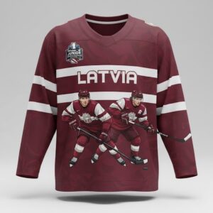 World Junior Hockey Championship 2026 Team Latvia Jersey