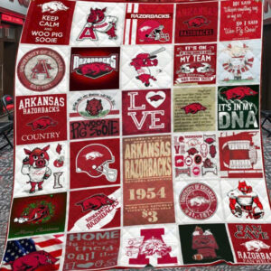 Arkansas Razorbacks Quilt Blanket - NCAA Collage Style Fan Gift