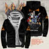 Def Leppard Tour 2026 Fleece Hoodie - 3D Graphic Rock Band Zip Up Sweatshirt