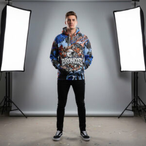Custom Denver Broncos NFL Graffiti Hoodie