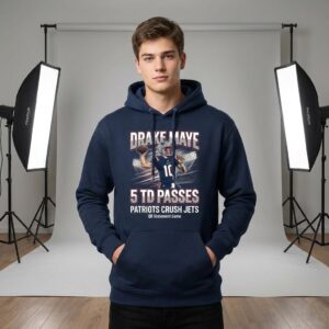 Drake Maye 5 TD Passes New England Patriots Hoodie