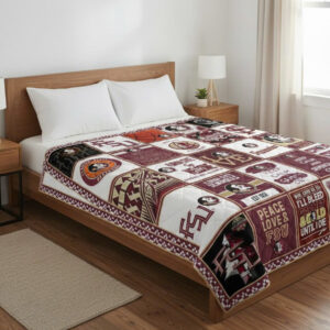 Florida State Seminoles Quilt Blanket - Patchwork Style For FSU Fans