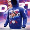 Jaxon Dart New York Giants Hoodie Jacket - NFL Football Graphic Tribute Fan Apparel