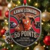 Kawhi Leonard Los Angeles Clippers Ornament - 55 Points Franchise Record Game Keepsake