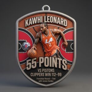 Kawhi Leonard Los Angeles Clippers Ornament - 55 Points Franchise Record Game Keepsake