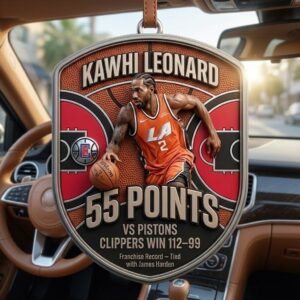 Kawhi Leonard Los Angeles Clippers Ornament - 55 Points Franchise Record Game Keepsake