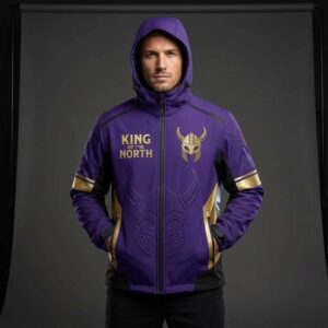 Minnesota Vikings King Of The North 3D WATERPROOF JACKET