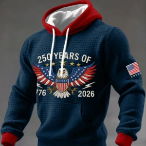 250 Years of Freedom Hoodie - Patriotic American Eagle 1776-2026 Anniversary
