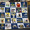 Michigan Wolverines Snoopy Quilt Blanket - NCAA Collage Style Fan Gift