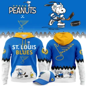 St. Louis Blues Peanuts Hoodie - Snoopy Hockey NHL
