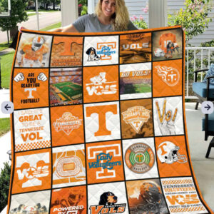 Tennessee Volunteers Quilt Blanket - NCAA Collage Style Fan Gift