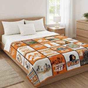 Tennessee Volunteers Quilt Blanket - NCAA Collage Style Fan Gift
