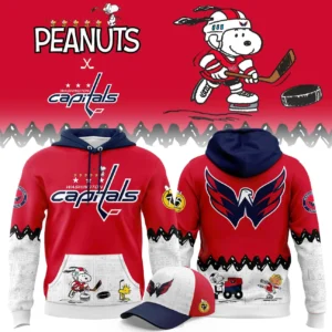 Washington Capitals Peanuts Hoodie - Snoopy Hockey 3D Apparel