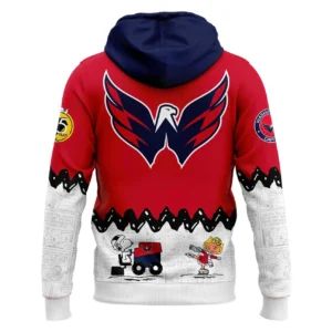 Washington Capitals Peanuts Hoodie - Snoopy Hockey 3D Apparel