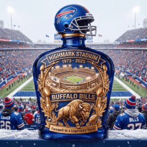 Buffalo Bills Highmark Stadium 1973-2025 Farewell Commemorative Whiskey Bottle