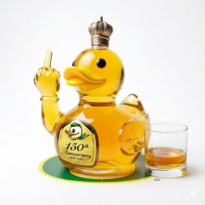 Oregon Ducks 150th Anniversary Duck Shaped Whiskey Decanter