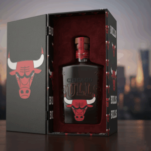 Chicago Bulls NBA Custom Whiskey Bottle Decanter - Windy City Jordan Era Gift