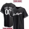 Customized Los Angeles Baseball Jersey Black - Personalized Name Number Shirt