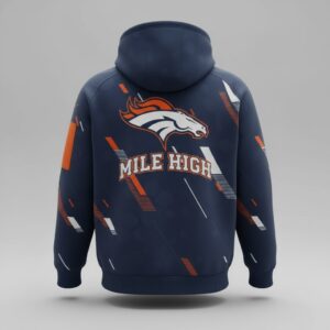 Denver Broncos 3D multiple pockets half zipper hoodie 2026 2