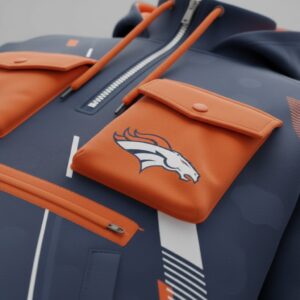 Denver Broncos 3D multiple pockets half zipper hoodie 2026 3