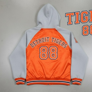 Detroit Tigers Bomber Hoodie Jacket - Old English D Logo Gift