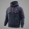 Houston Texans 3D multiple pockets half zipper hoodie 2026 1