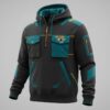 Jacksonville Jaguars 3D multiple pockets half zipper hoodie 2026 1