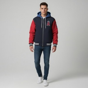 Los Angeles Angels Bomber Hoodie Jacket - Halos Fan Gear Gift