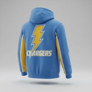 Los Angeles Chargers 3D multiple pockets half zipper hoodie 2026 2