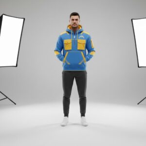 Los Angeles Chargers 3D multiple pockets half zipper hoodie 2026 3