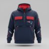 New England Patriots 3D multiple pockets half zipper hoodie 2026 1
