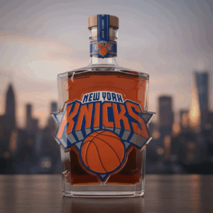 New York Knicks NBA Custom Whiskey Bottle Decanter - Madison Square Garden Gift