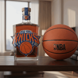 New York Knicks NBA Custom Whiskey Bottle Decanter - Madison Square Garden Gift