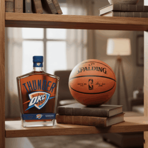 Oklahoma City Thunder NBA Custom Whiskey Bottle Decanter - OKC Loud City Fan Gift