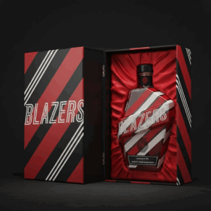 Portland Trail Blazers NBA Custom Whiskey Bottle Decanter - Rip City Rose Garden Gift