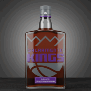 Sacramento Kings NBA Custom Whiskey Bottle Decanter - Light The Beam Royal Gift