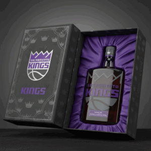 Sacramento Kings NBA Custom Whiskey Bottle Decanter - Light The Beam Royal Gift